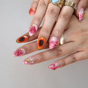 Melody of Summer - Ersa Nails Pink Nude Orange PressOnNails