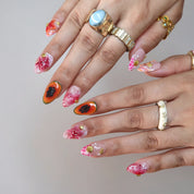 Melody of Summer - Ersa Nails Pink Nude Orange PressOnNails