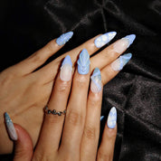 Mermaid's Tear - Ersa Nails Blue Med Almond PressOnNails