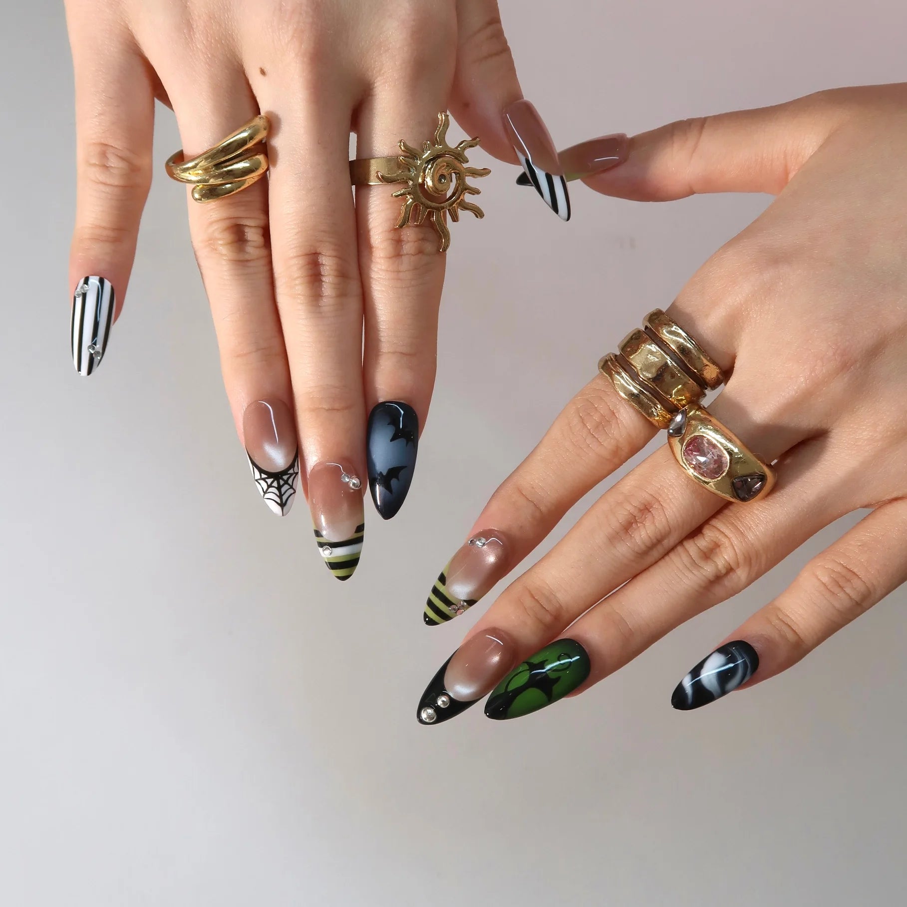 Midnight Mischief - Ersa Nails Nude Jade PressOnNails