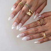 Milky Crystal - Ersa Nails Nude White PressOnNails