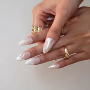 Milky Crystal - Ersa Nails Nude White PressOnNails