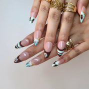 Mint To Be - Ersa Nails Nude Blue PressOnNails