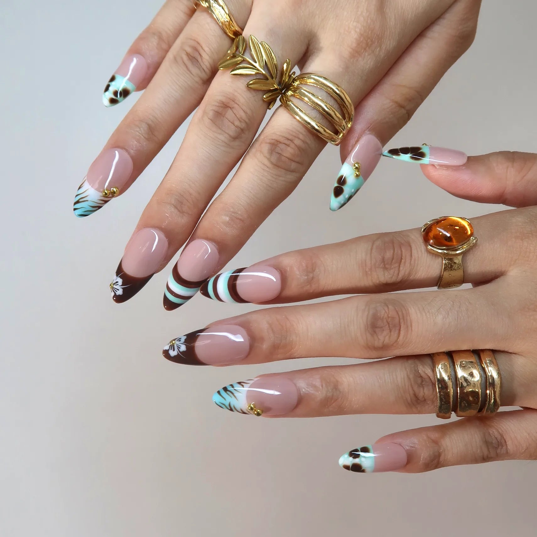 Mint To Be - Ersa Nails Nude Blue PressOnNails
