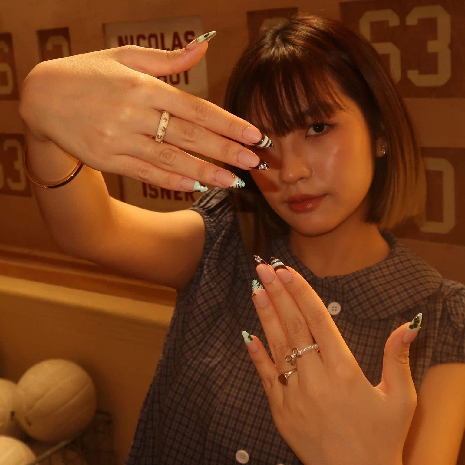 Mint To Be - Ersa Nails Nude Blue PressOnNails