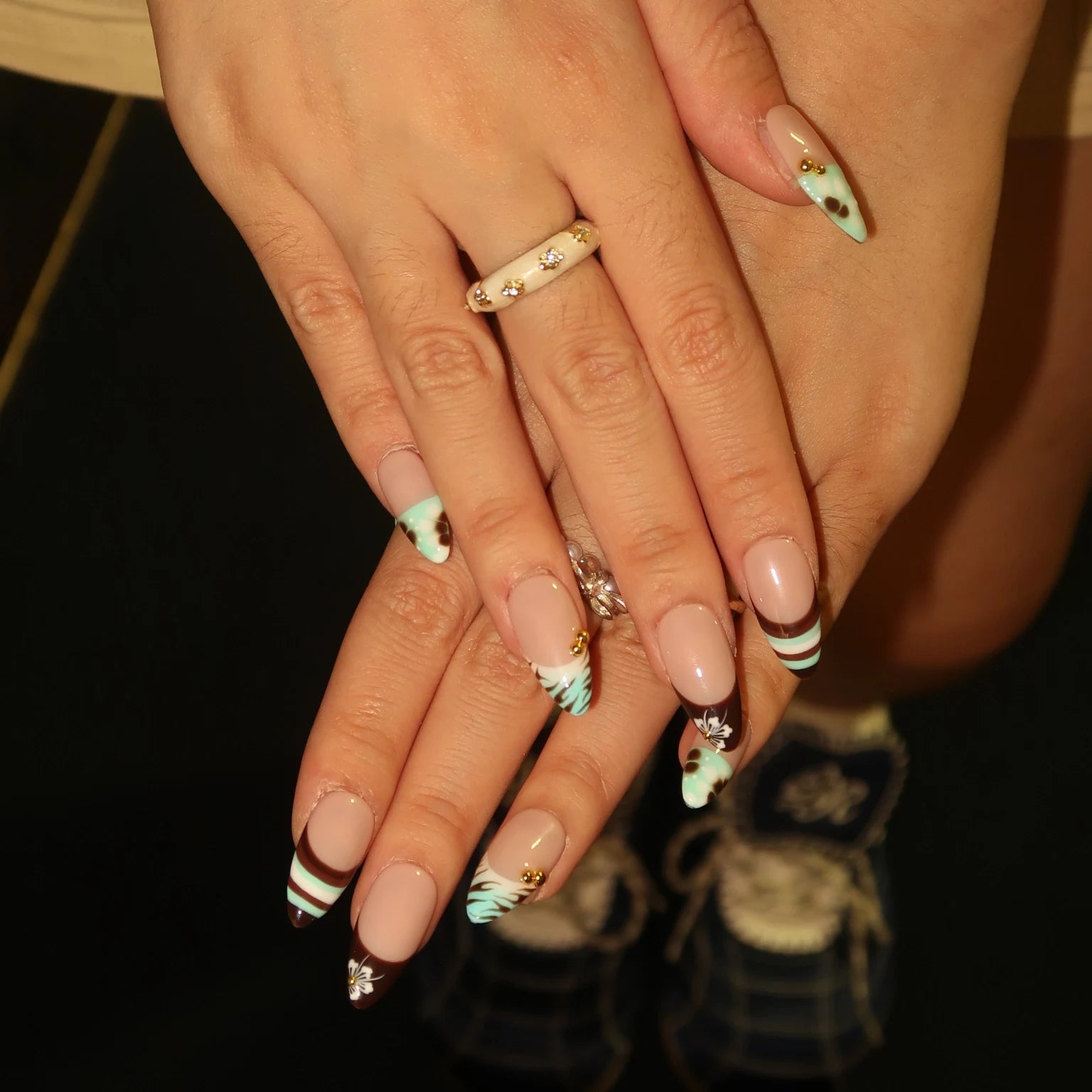 Mint To Be - Ersa Nails Nude Blue PressOnNails