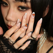 Miss Pumpkin - Ersa Nails Nude Black PressOnNails