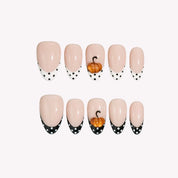 Miss Pumpkin - Ersa Nails Nude Black PressOnNails