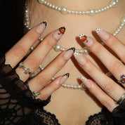 Miss Pumpkin - Ersa Nails Nude Black PressOnNails