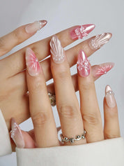 Miss Underwater - Ersa Nails Pink Nude Med Almond PressOnNails