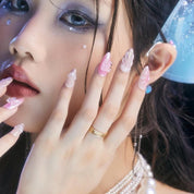 Miss Underwater - Ersa Nails Pink Nude Med Almond PressOnNails