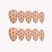 Mocha Dot - Ersa Nails Nude PressOnNails