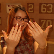 Mocha Latte - Ersa Nails Nude Brown Gold PressOnNails