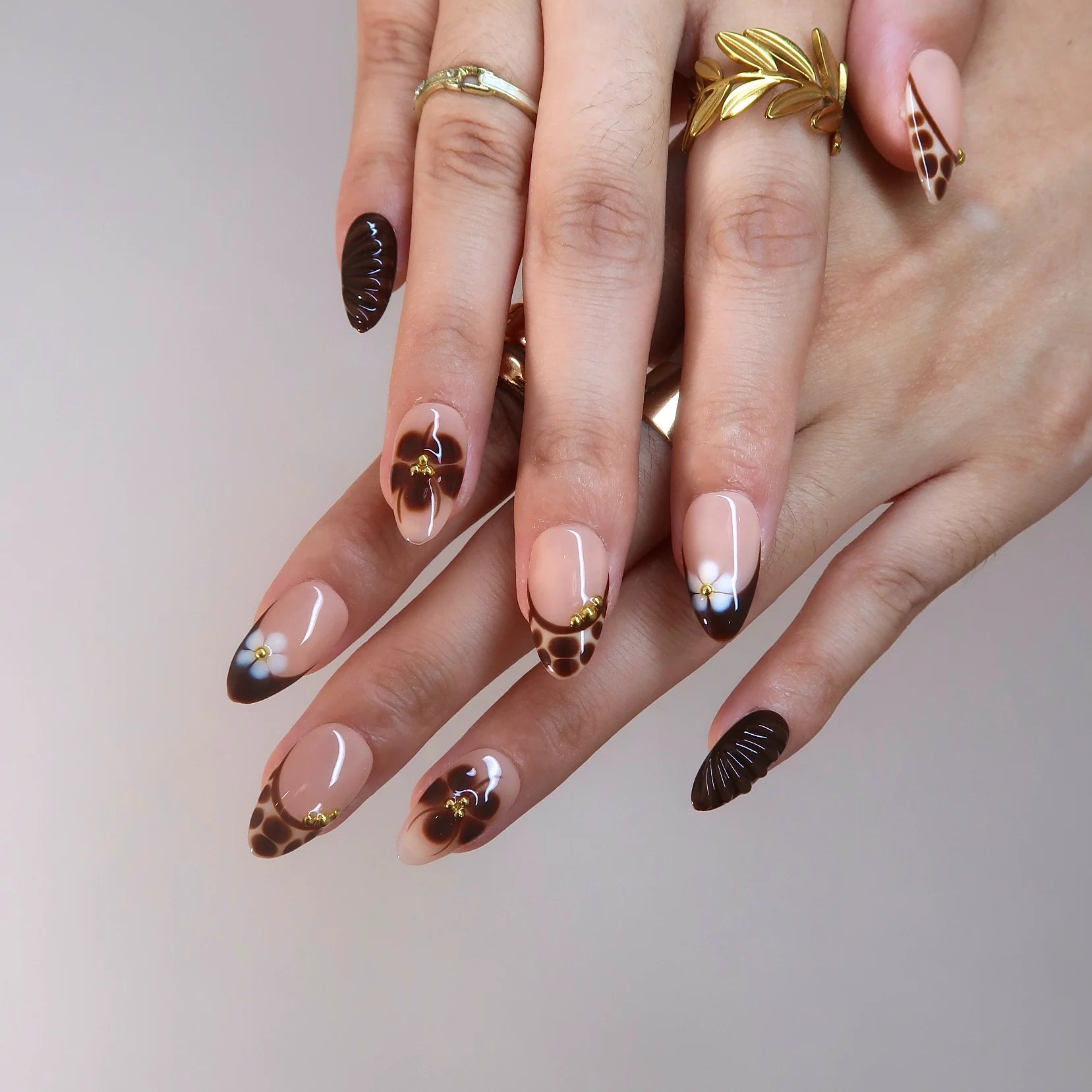Mocha Mood - Ersa Nails Nude Brown PressOnNails