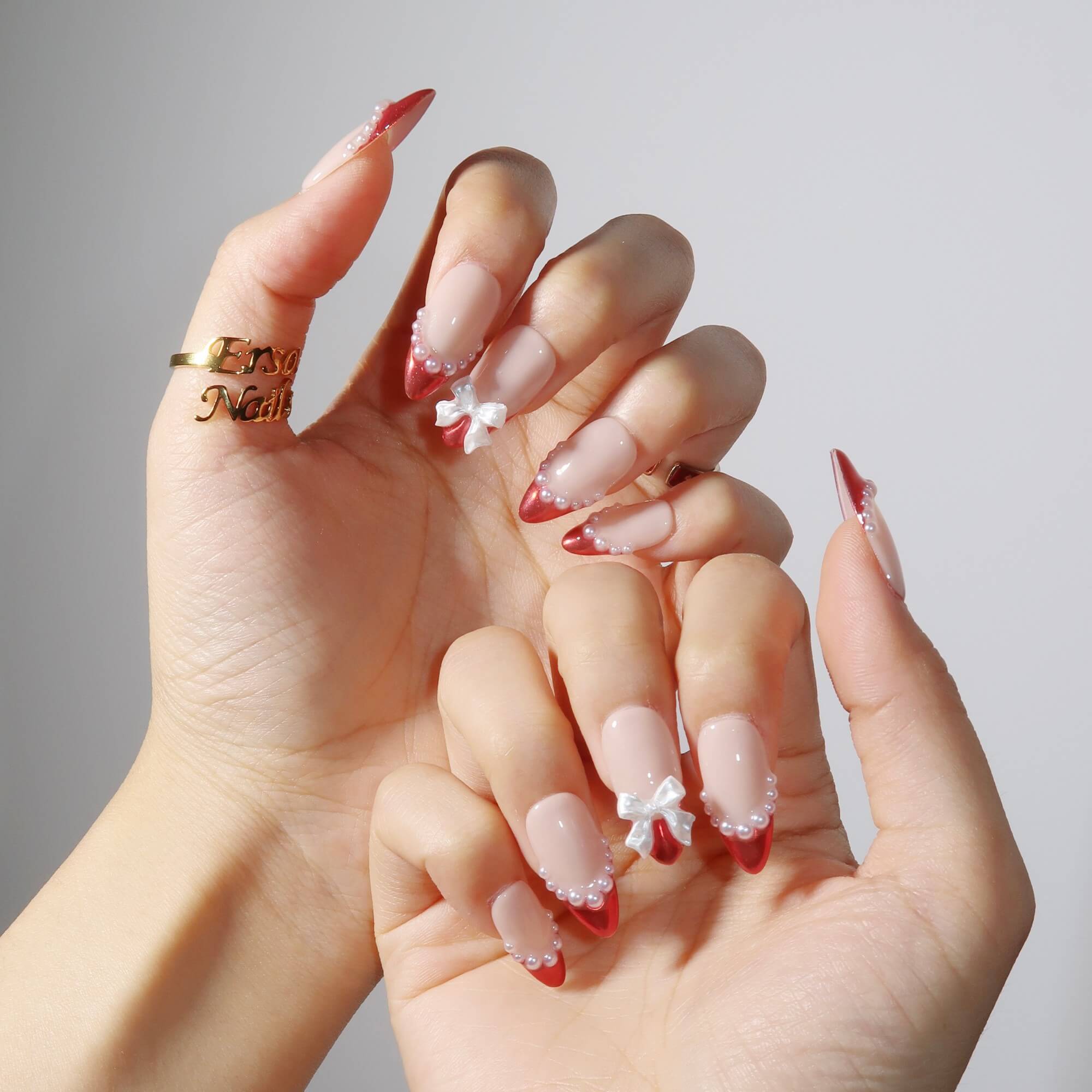 Moment of Forever - Ersa Nails Nude Red PressOnNails