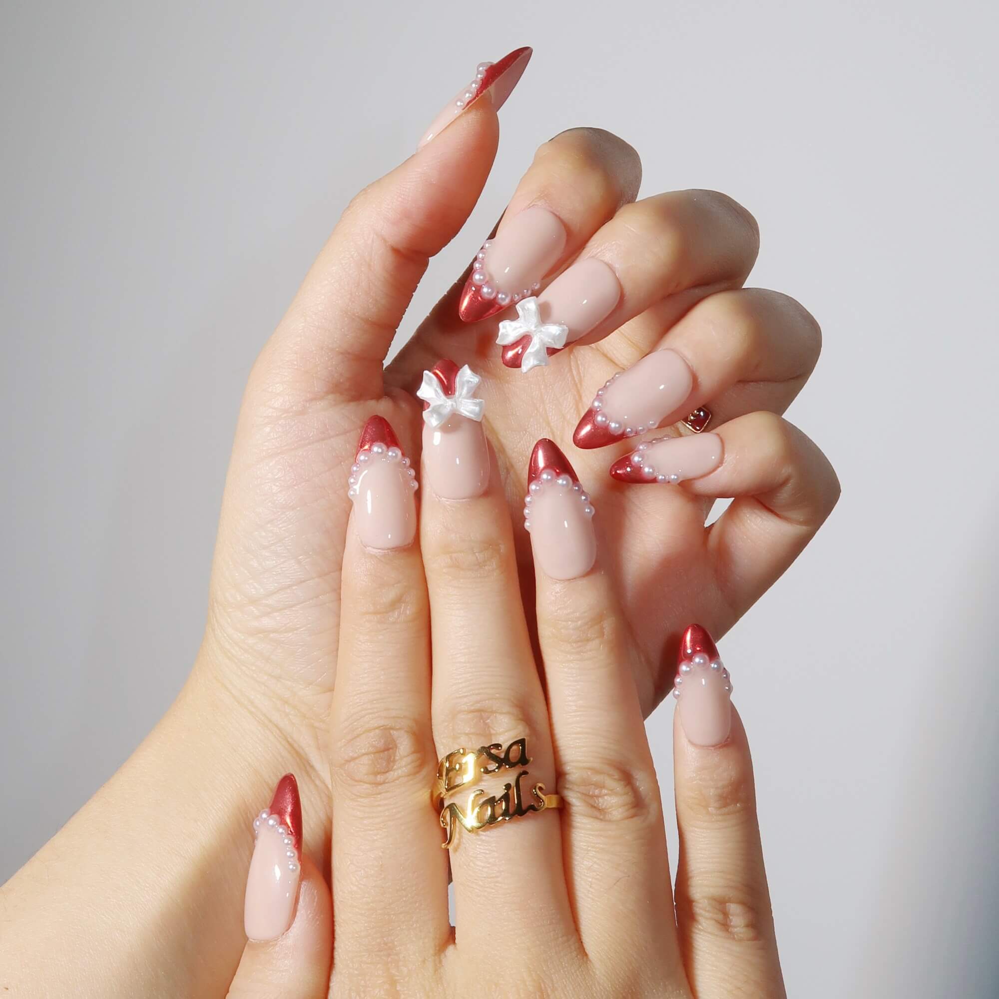 Moment of Forever - Ersa Nails Nude Red PressOnNails