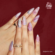 Moonlight Scales - Ersa Nails Pink Purple PressOnNails