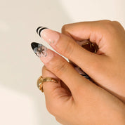 Moonlight Sonata - Ersa Nails  Nude Black White PressOnNails
