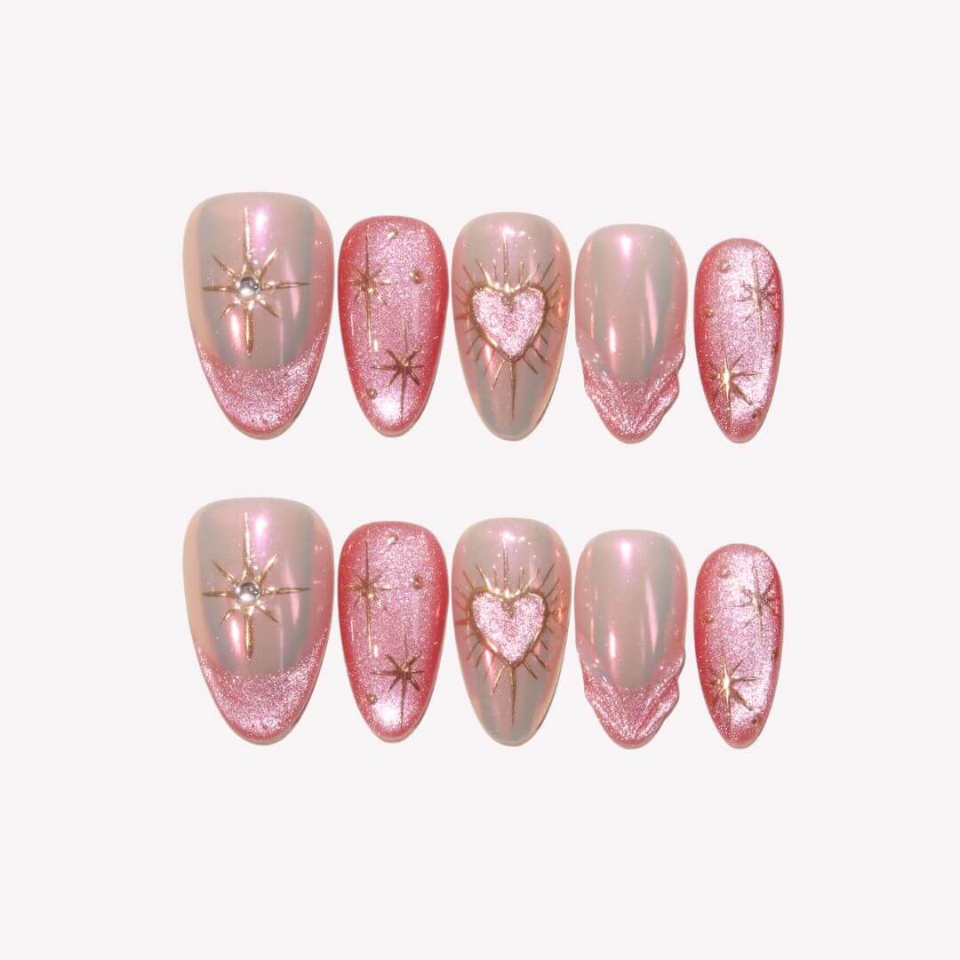 Moonlit Romance - Ersa Nails Pink PressOnNails