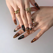 Moonspell - Ersa Nails Black Gold PressOnNails