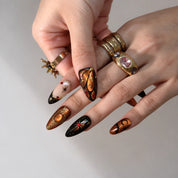 Moonspell - Ersa Nails Black Gold PressOnNails