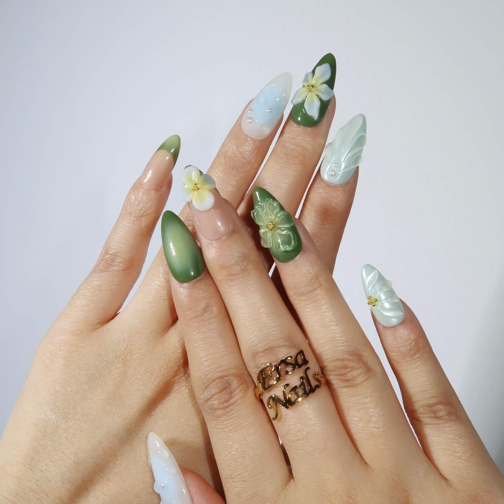 Morning Dew - Ersa Nails Jade White PressOnNails