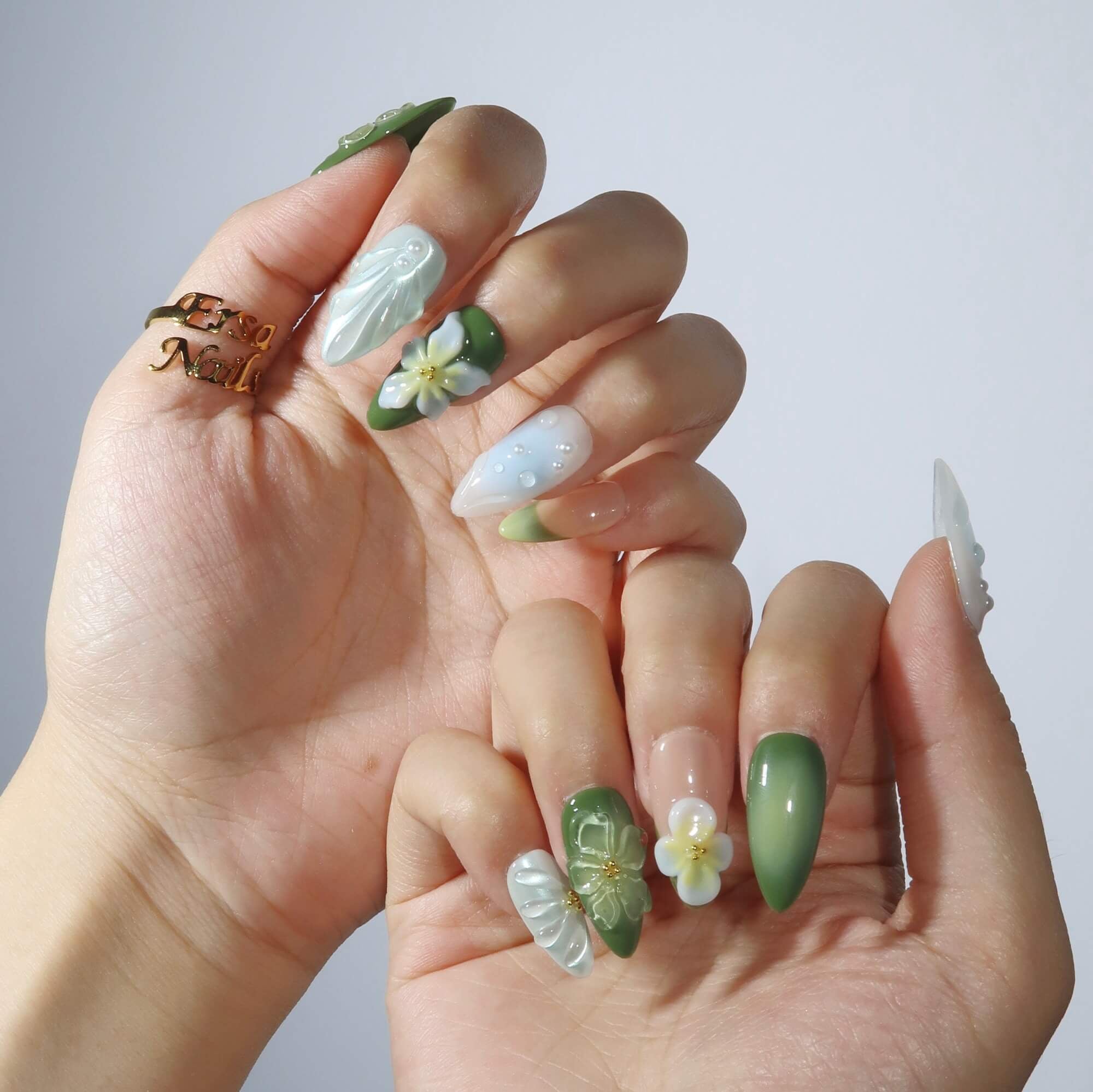 Morning Dew - Ersa Nails Jade White PressOnNails