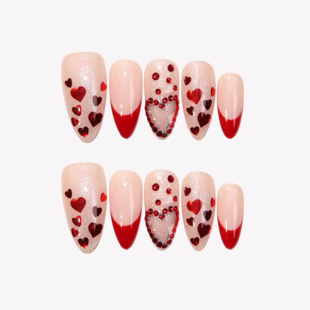 Much Love - Ersa Nails Nude Red PressOnNails