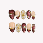 Mulled Wine - Ersa Nails Nude Red PressOnNails