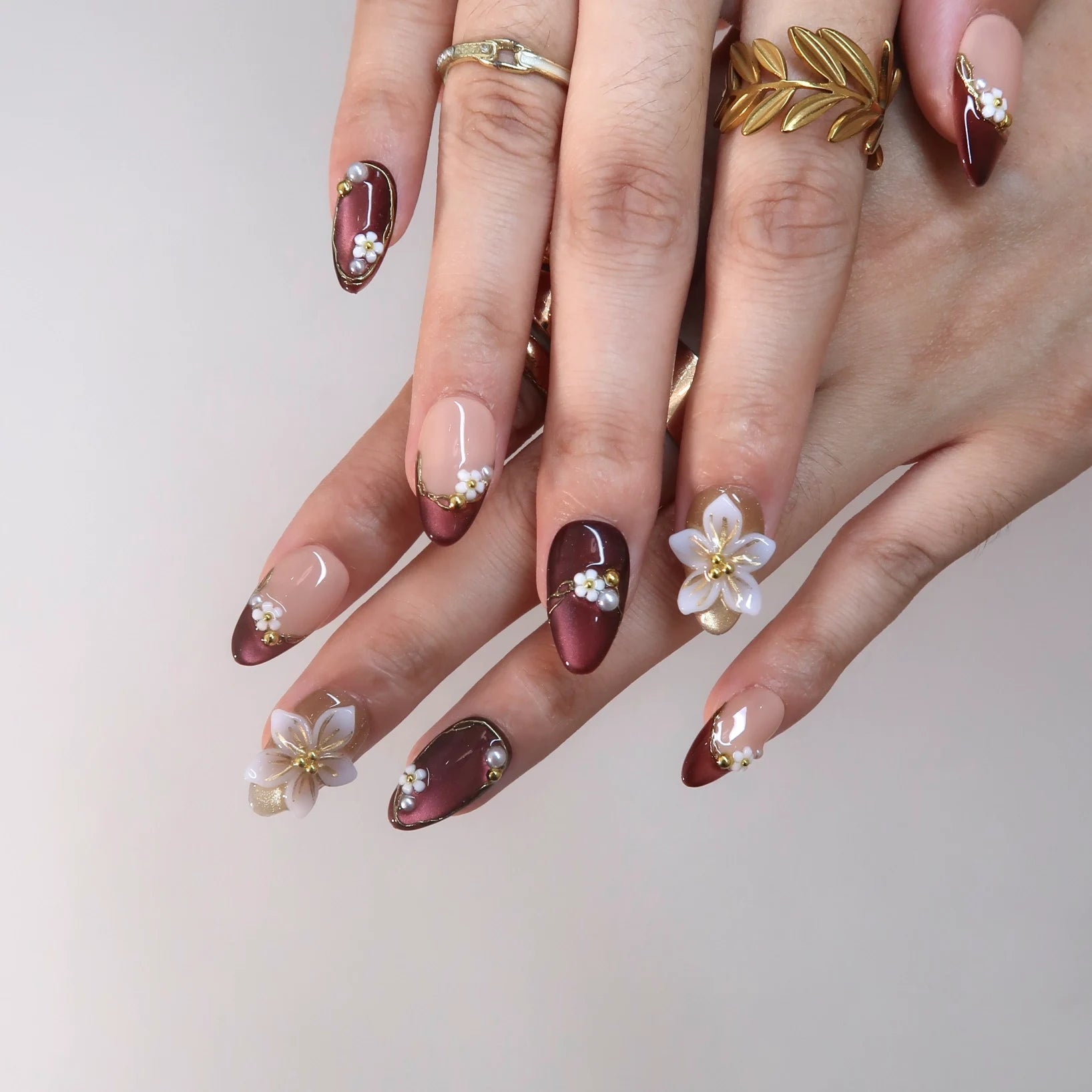 Mulled Wine - Ersa Nails Nude Red PressOnNails