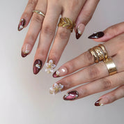 Mulled Wine - Ersa Nails Nude Red PressOnNails