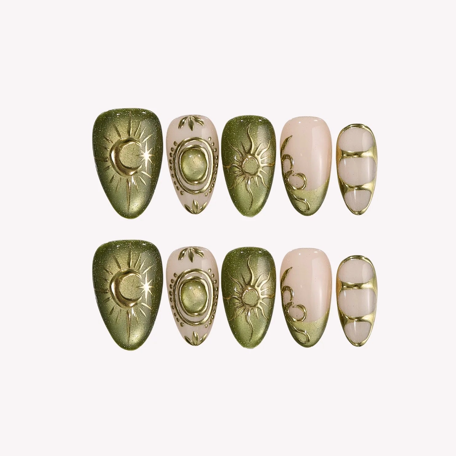 New Leaf - Ersa Nails Nude Jade PressOnNails