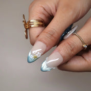 Ocean Breeze - Ersa Nails Nude Blue PressOnNails