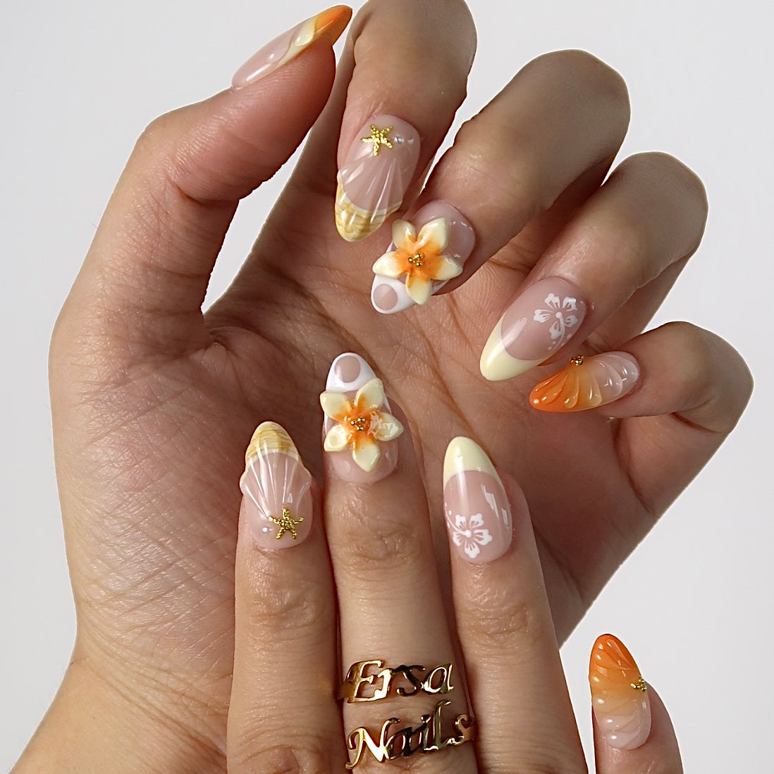 Orange Margarita - Ersa Nails Nude Orange PressOnNails