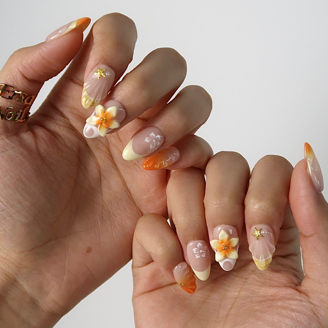Orange Margarita - Ersa Nails Nude Orange PressOnNails