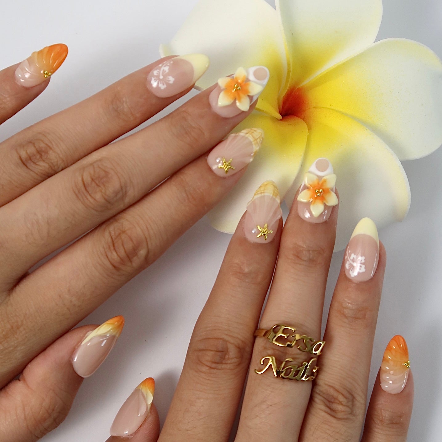 Orange Margarita - Ersa Nails Nude Orange PressOnNails