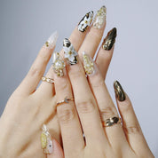 Ornament of Grace - Ersa Nails White Gold PressOnNails