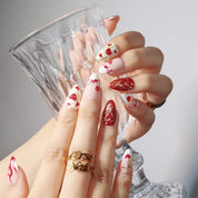 Passion - Ersa Nails Nude White Red PressOnNails