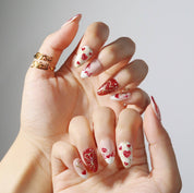 Passion - Ersa Nails Nude White Red PressOnNails