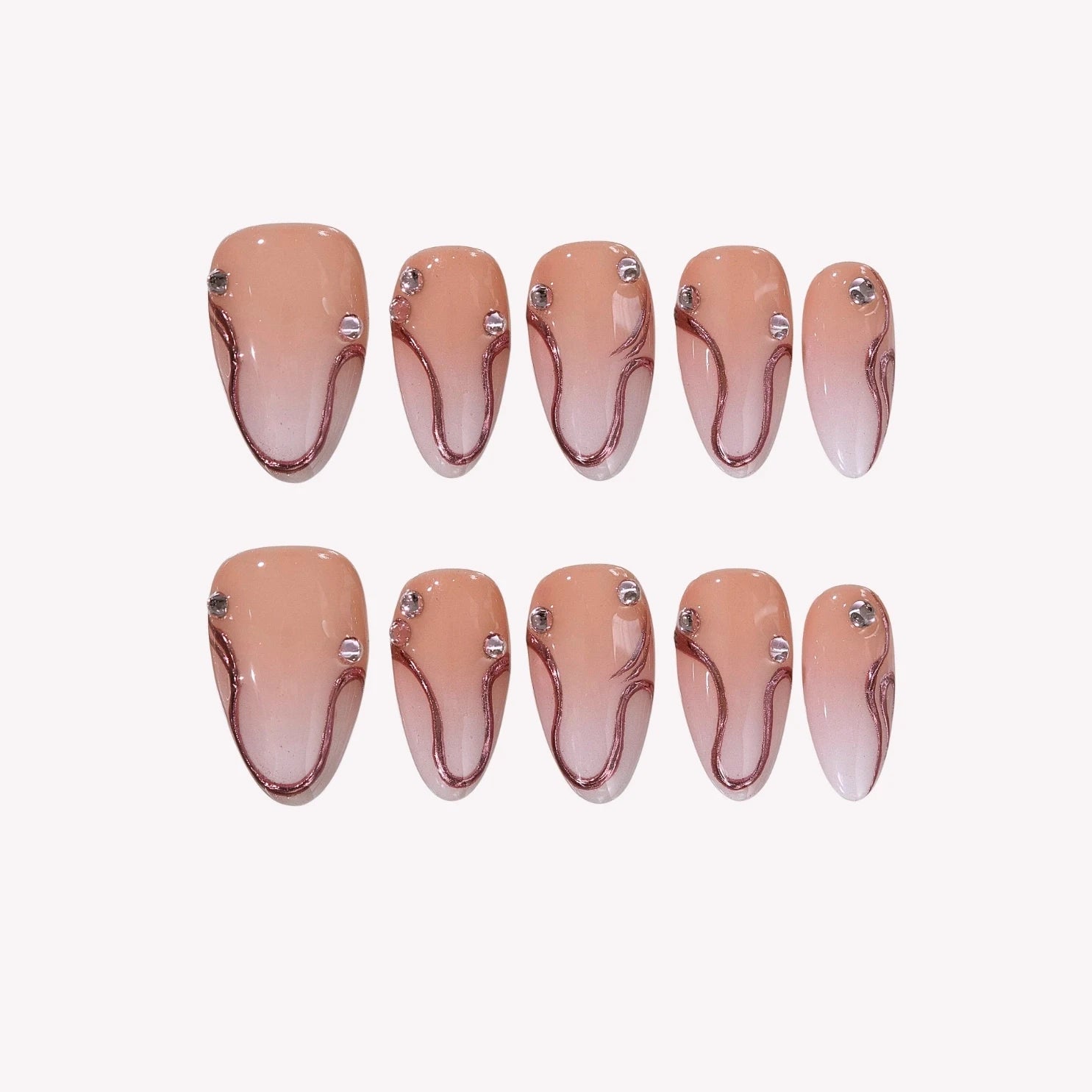 Peach Jelly - Ersa Nails Nude Pink PressOnNails