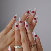 Pearl of My Heart - Ersa Nails Nude Red PressOnNails