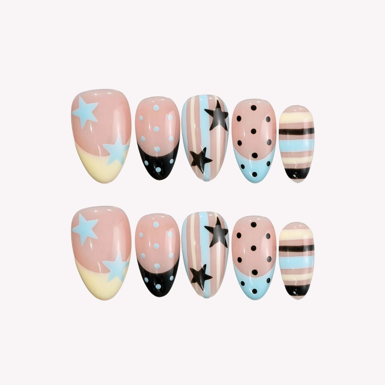 Peppy - Ersa Nails Nude Blue PressOnNails