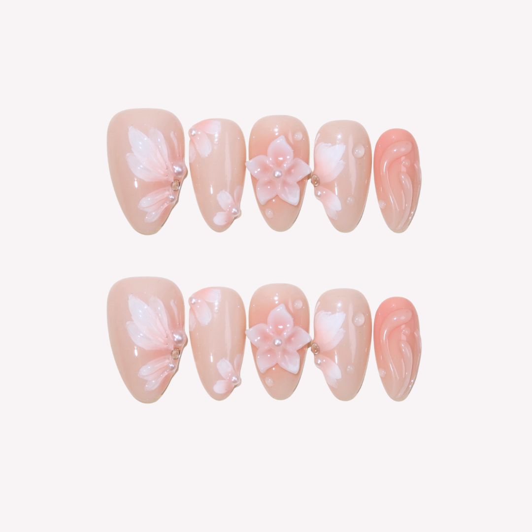 Petal Dance - Ersa Nails Nude Pink PressOnNails