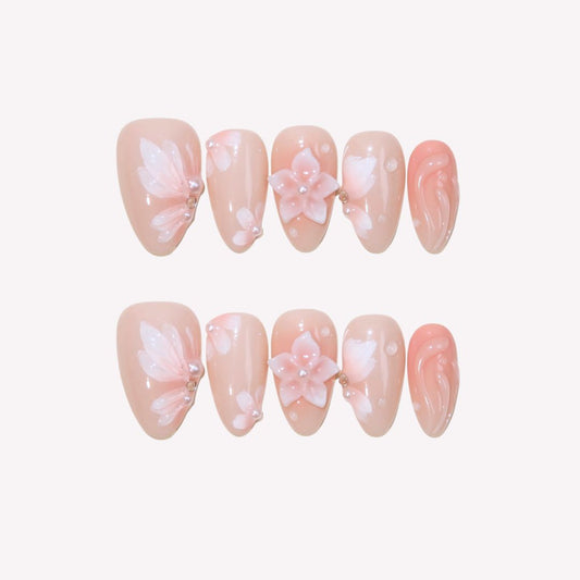 Petal Dance - Ersa Nails Nude Pink PressOnNails