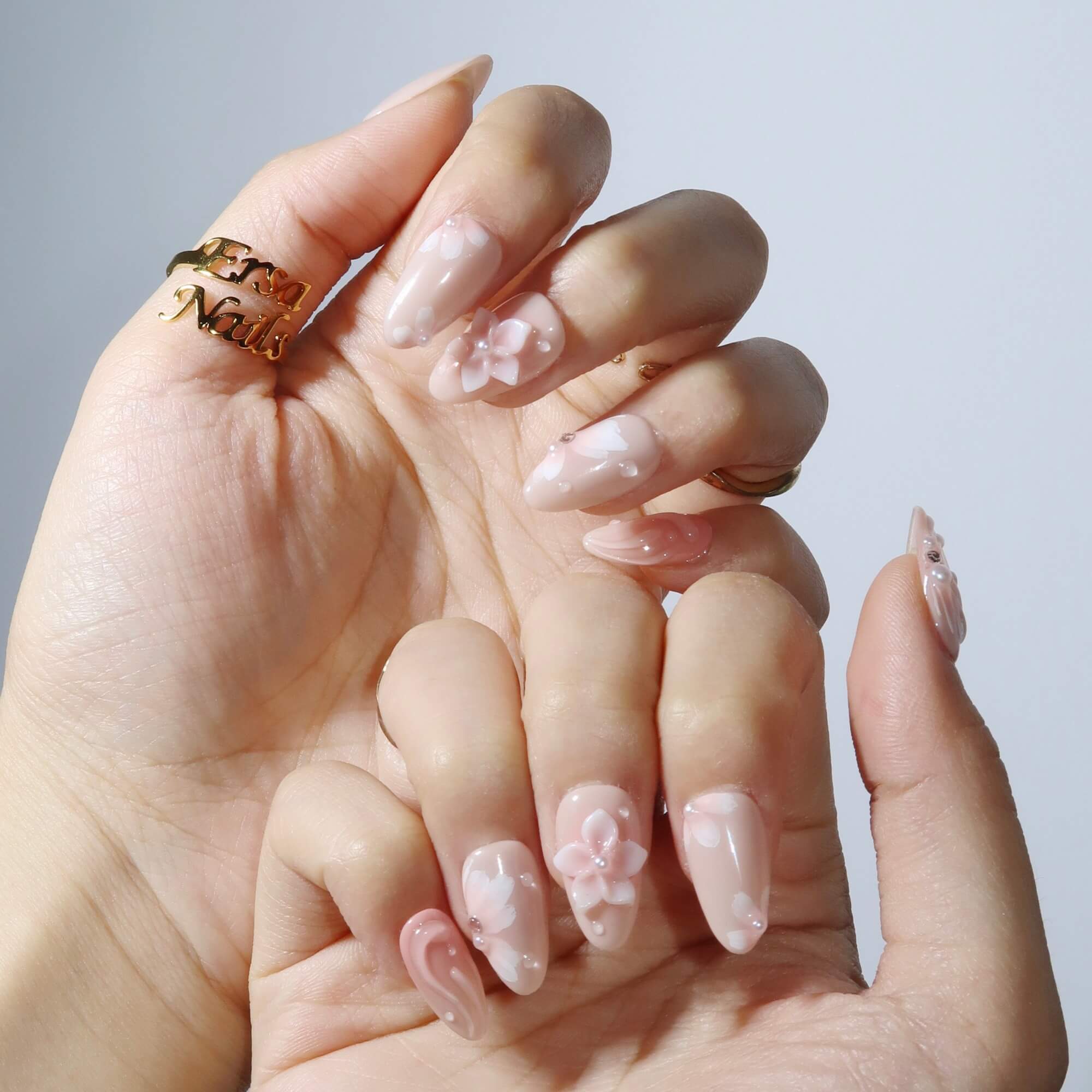 Petal Dance - Ersa Nails Nude Pink PressOnNails