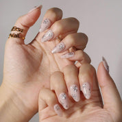 Petal by Petal - Ersa Nails Nude Silver PressOnNails