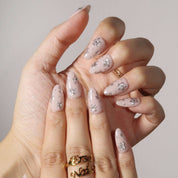 Petal by Petal - Ersa Nails Nude Silver PressOnNails