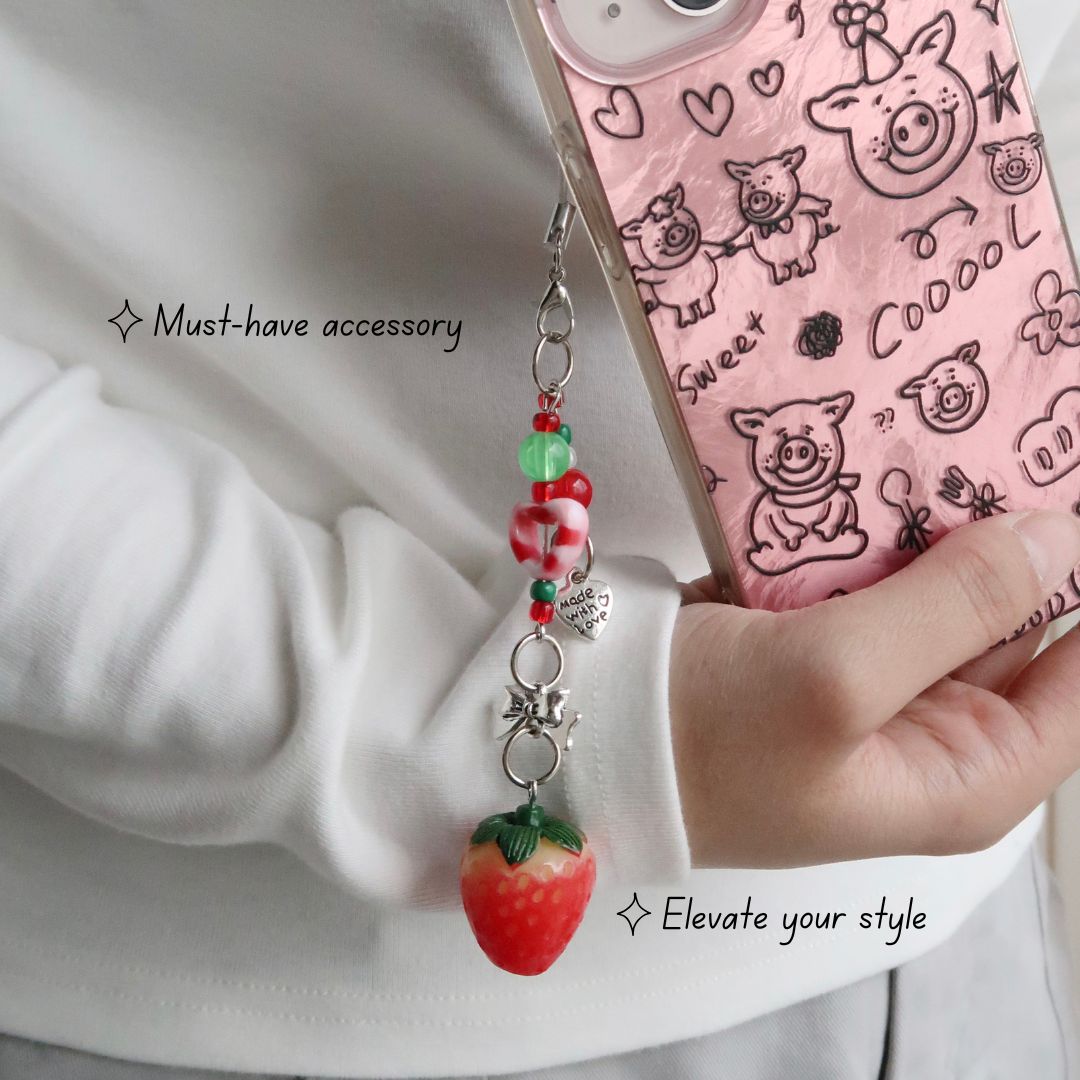 Sweet Strawberry - Strawberry Phone Charm