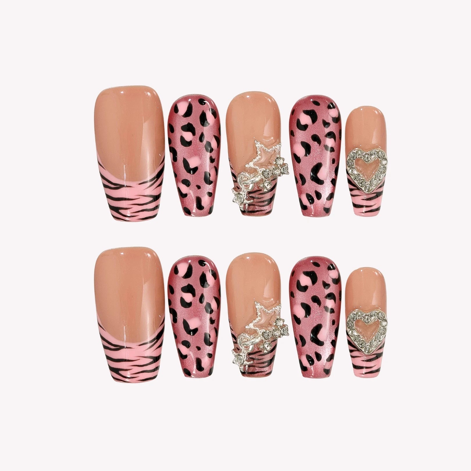 Pink Feline - Ersa Nails Pink PressOnNails