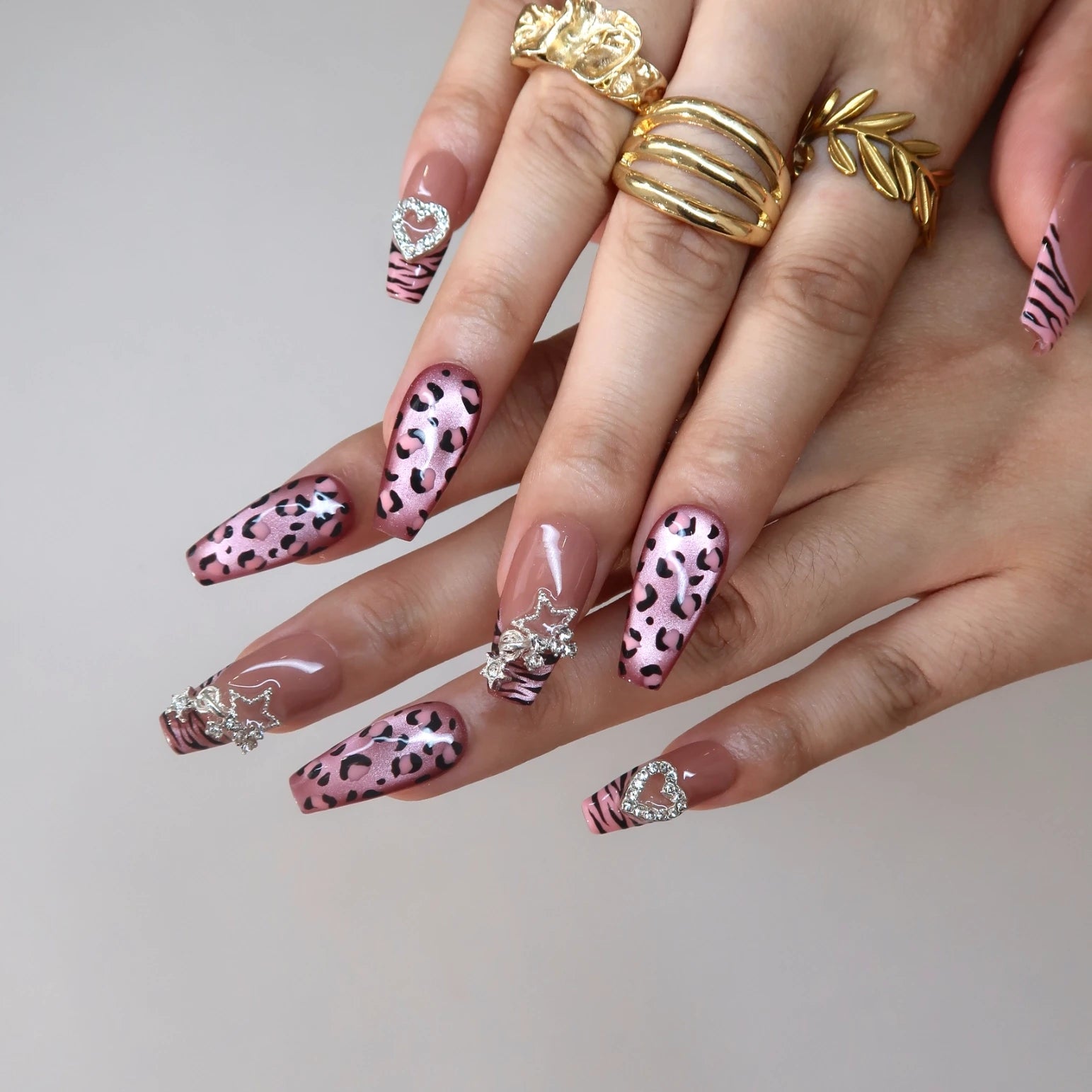 Pink Feline - Ersa Nails Pink PressOnNails